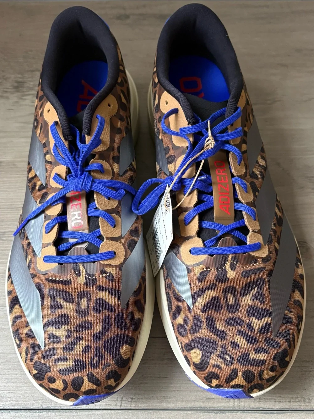 Adidas adiZero Evo SL “Preloved Brown” Leopard Running Shoes JS4493 Men’s 13
